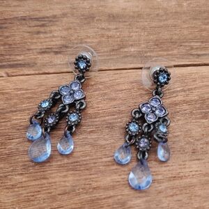 Elegant Blue Chandelier Earrings E1034